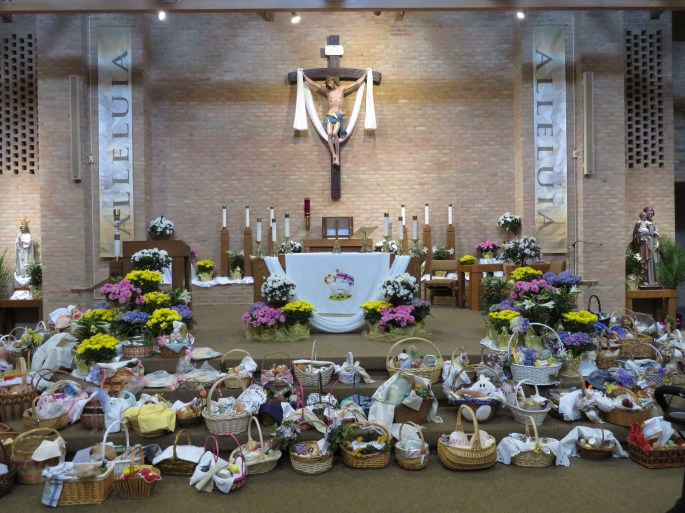 Saint Mary Mokena Easter Basket Blessing