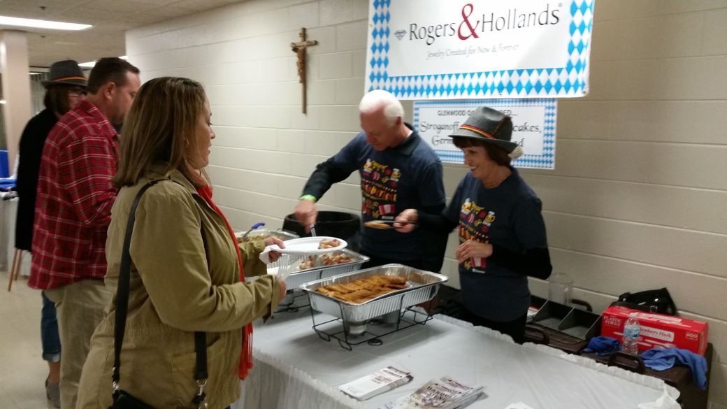 Saint Mary Mokena Oktoberfest food serving