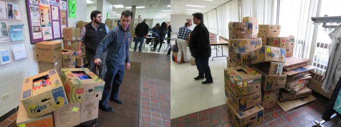 Thanksgiving food drive boxes