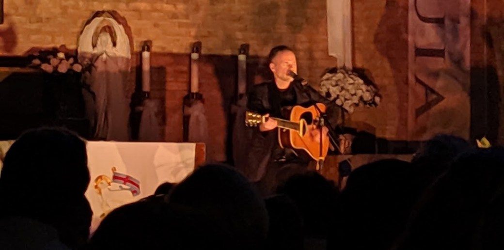 Mike Mangione on guitar