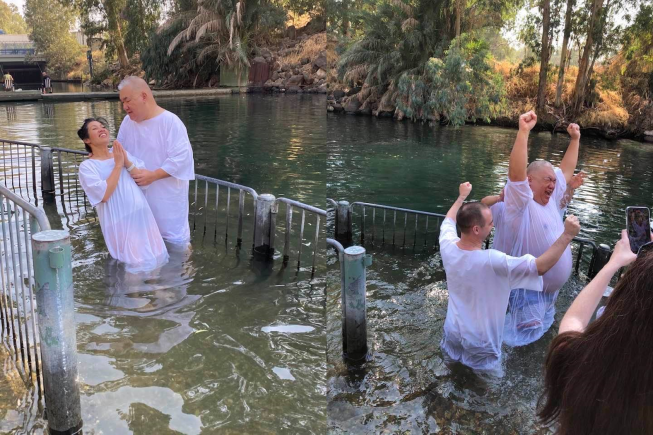 Being submerged in the Jordan