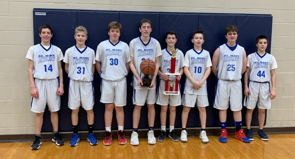 st. mary mokena 8th grade boys basketball team 2020