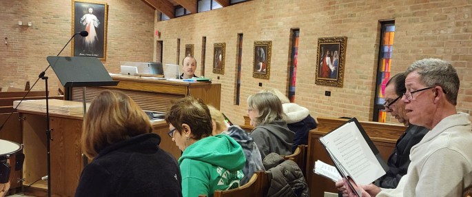 St. Mary Choir Practicing