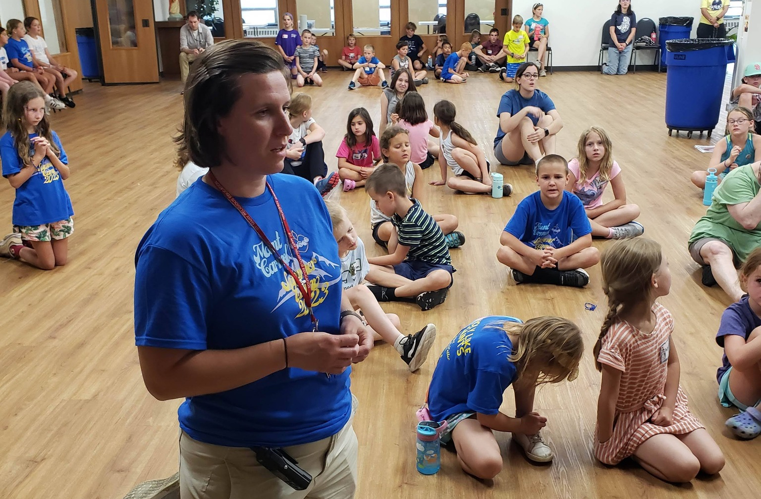 Praying Rosary at St. Mary Summer Camp
