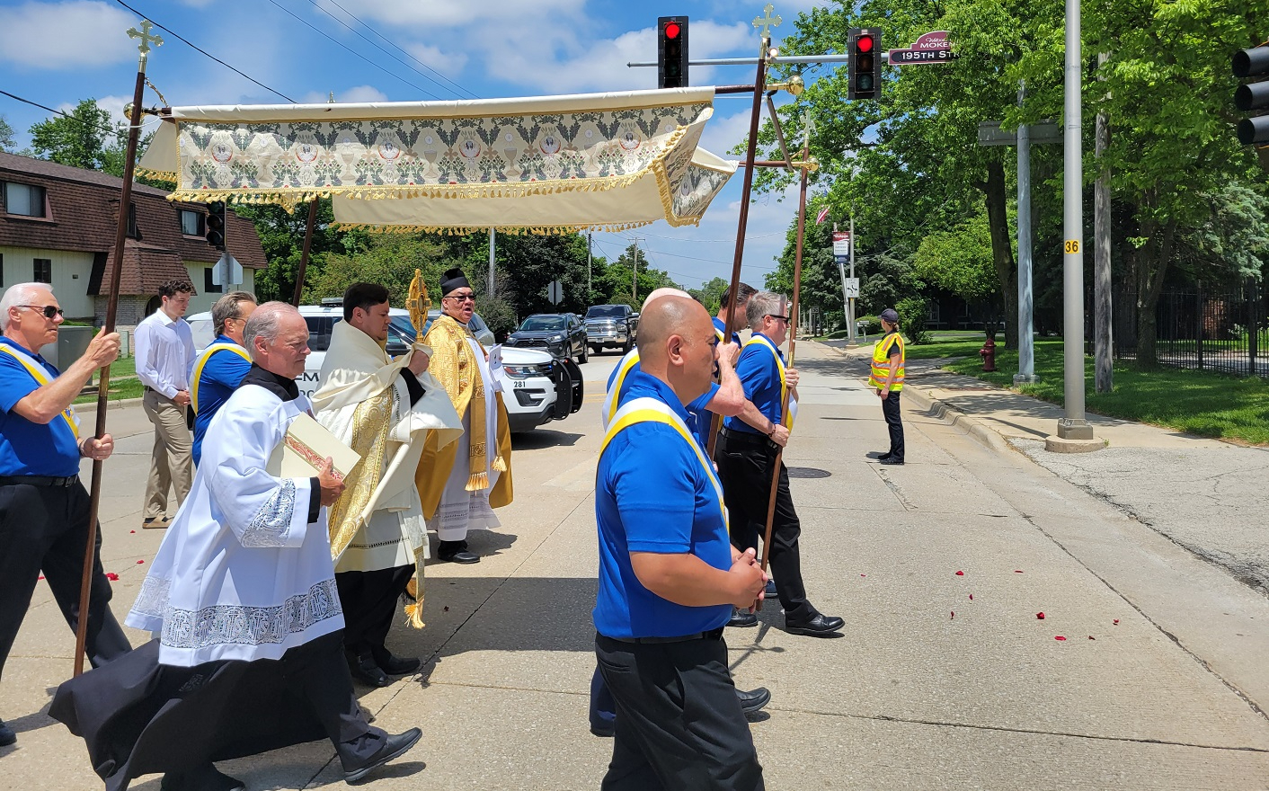 St. Mary Corpus Christi Procession Crossing Wolf Road