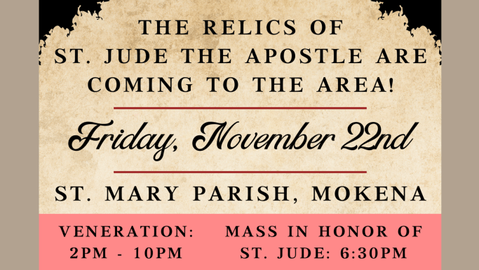 St. Jude Relic Event at St. Mary Mokena